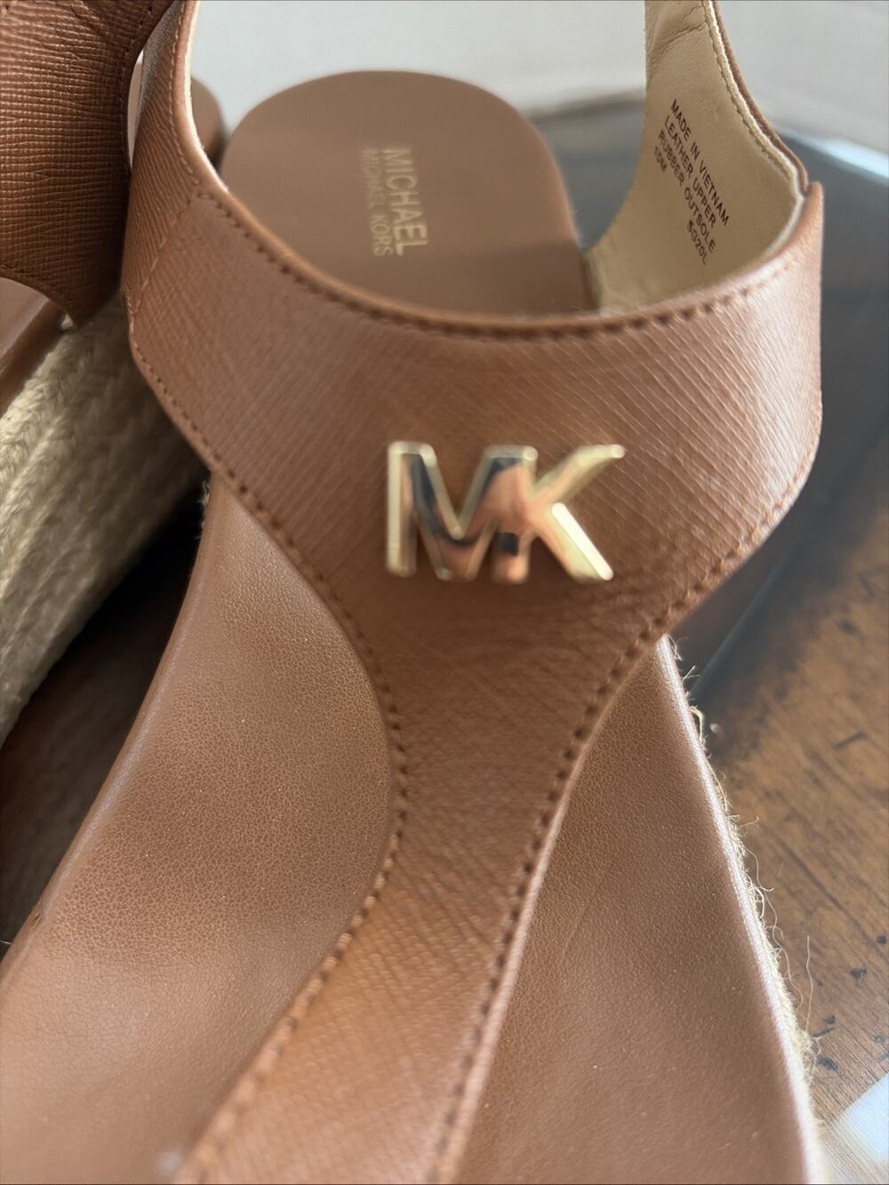 Michael Kors Brown Toe Rope Wedge Sandals Size 10 / 41 Summer Beach